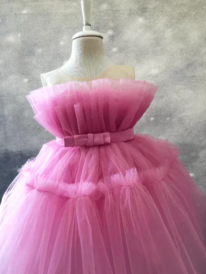 Pelin birthday girl dress pink