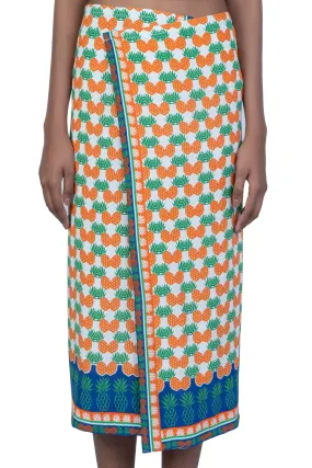 Pineapple Silk Wrap Skirt