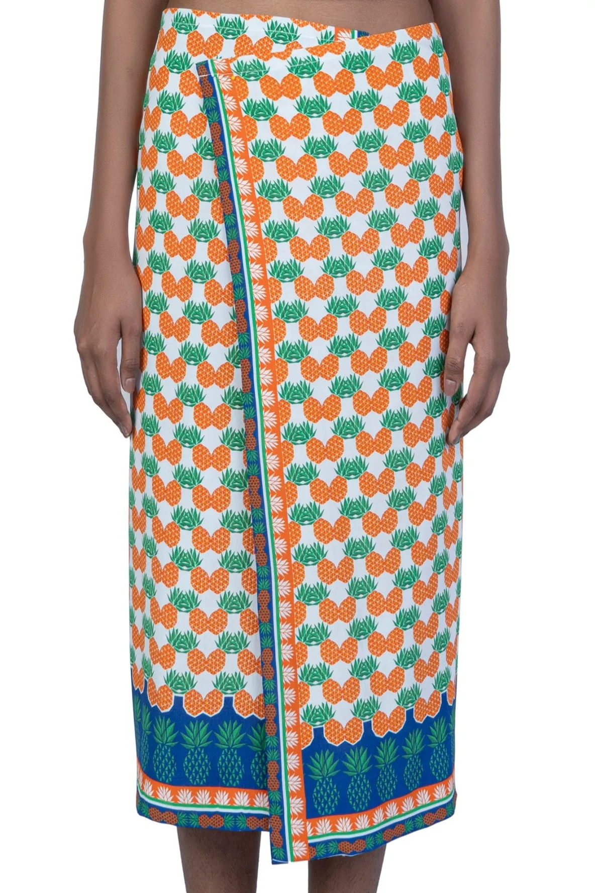 Pineapple Silk Wrap Skirt