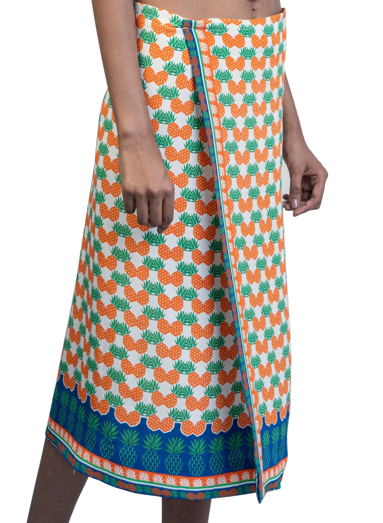 Pineapple Silk Wrap Skirt