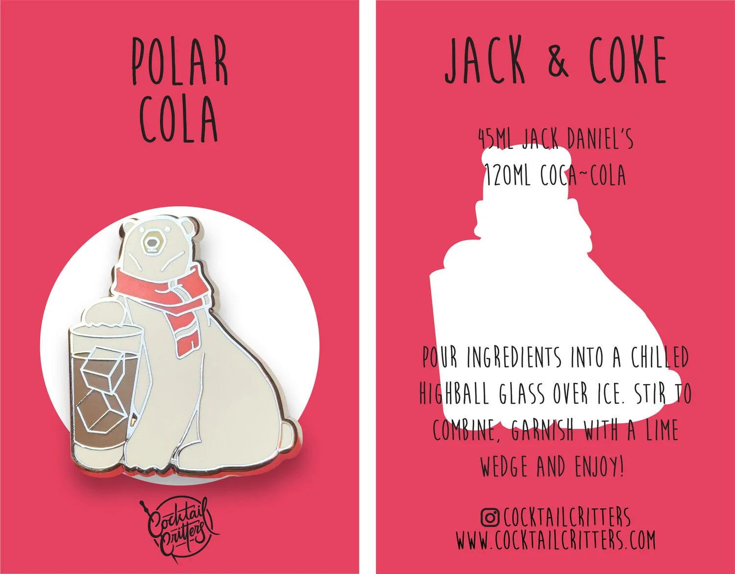 Polar Bear x Jack & Coke Pin