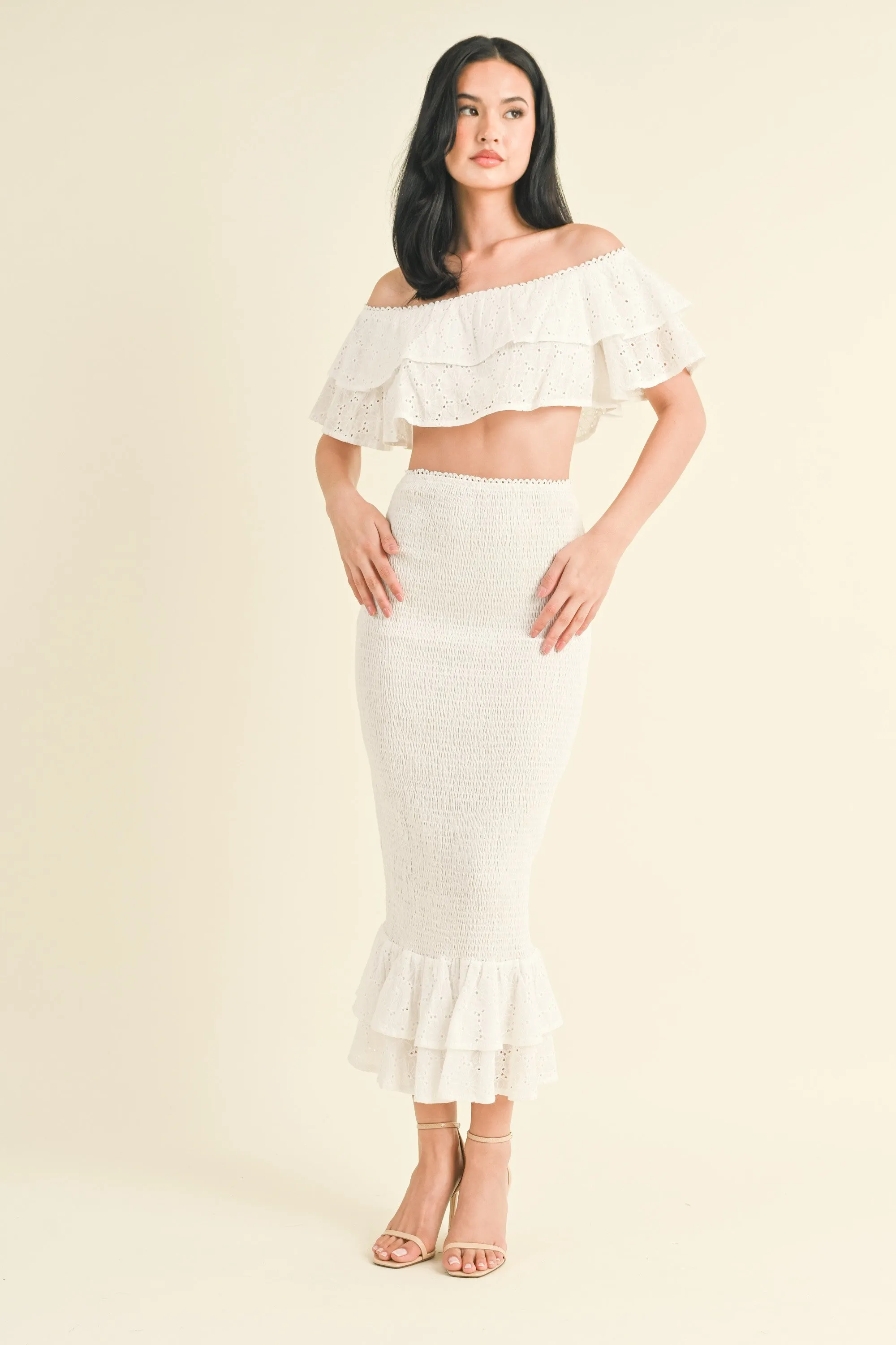 Porto Smocked Skirt