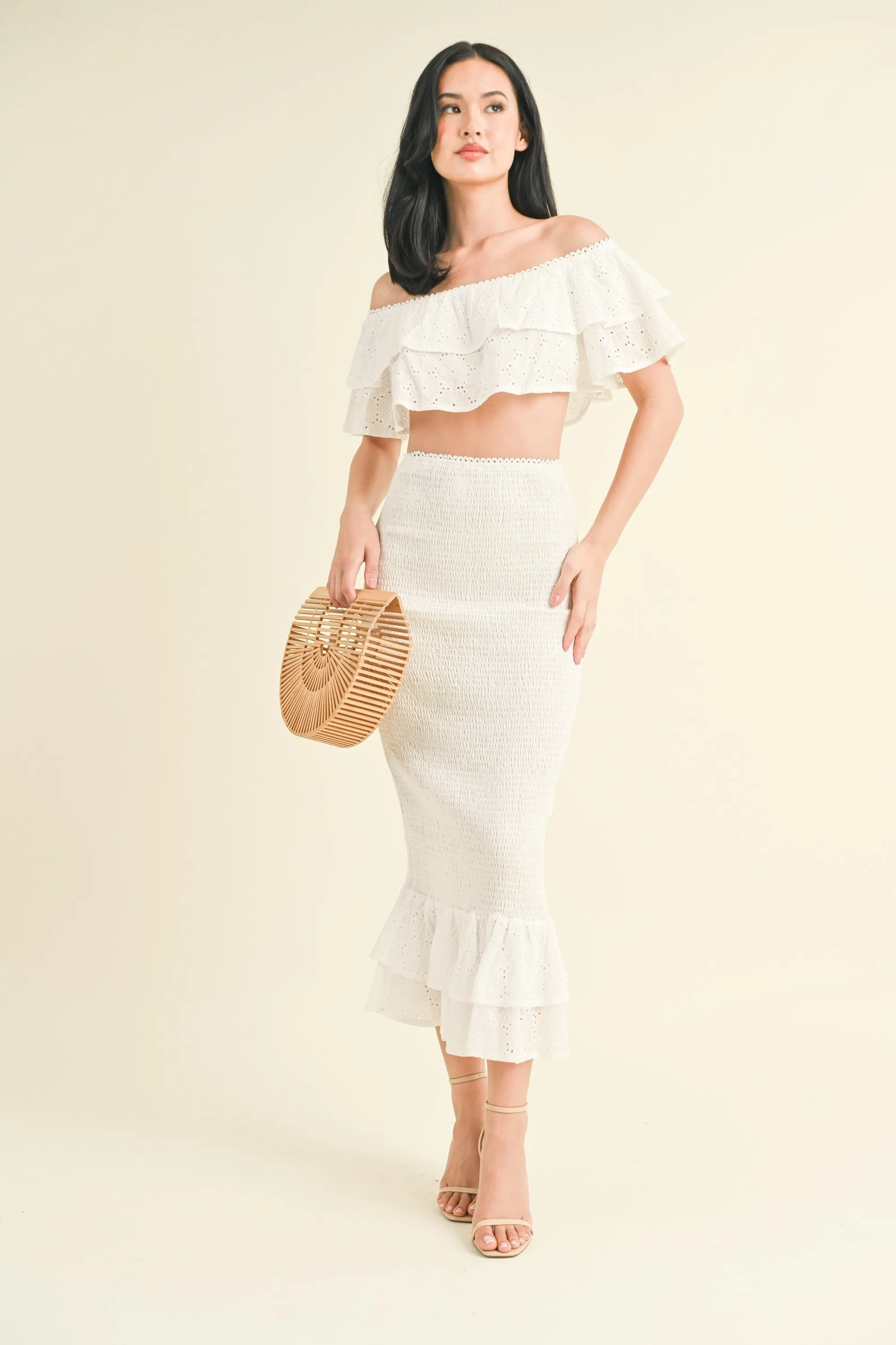 Porto Smocked Skirt