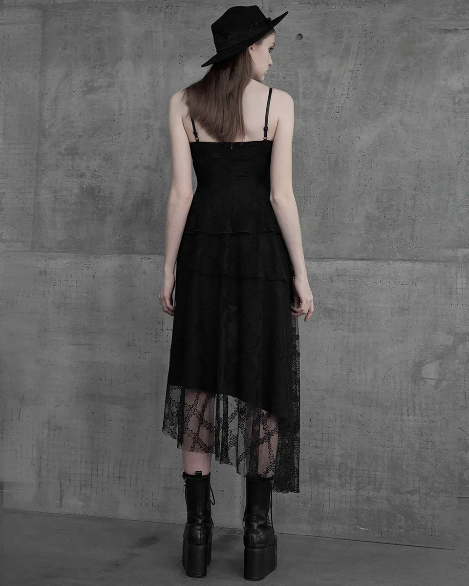 Punk Rave Daily Life Asymmetric Lace Bohemian Gothic Dress
