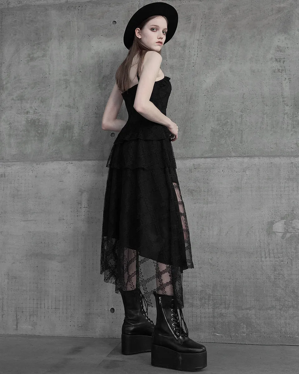 Punk Rave Daily Life Asymmetric Lace Bohemian Gothic Dress