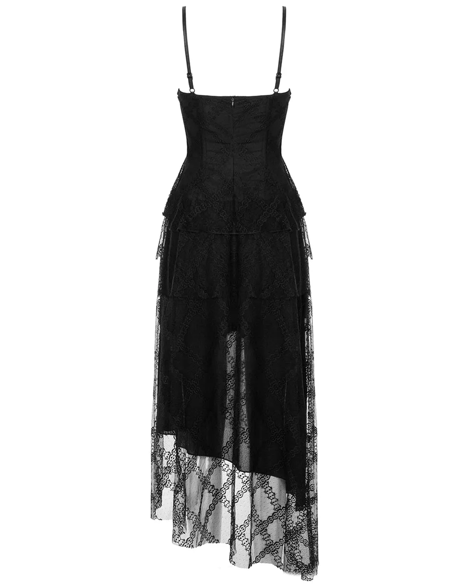 Punk Rave Daily Life Asymmetric Lace Bohemian Gothic Dress