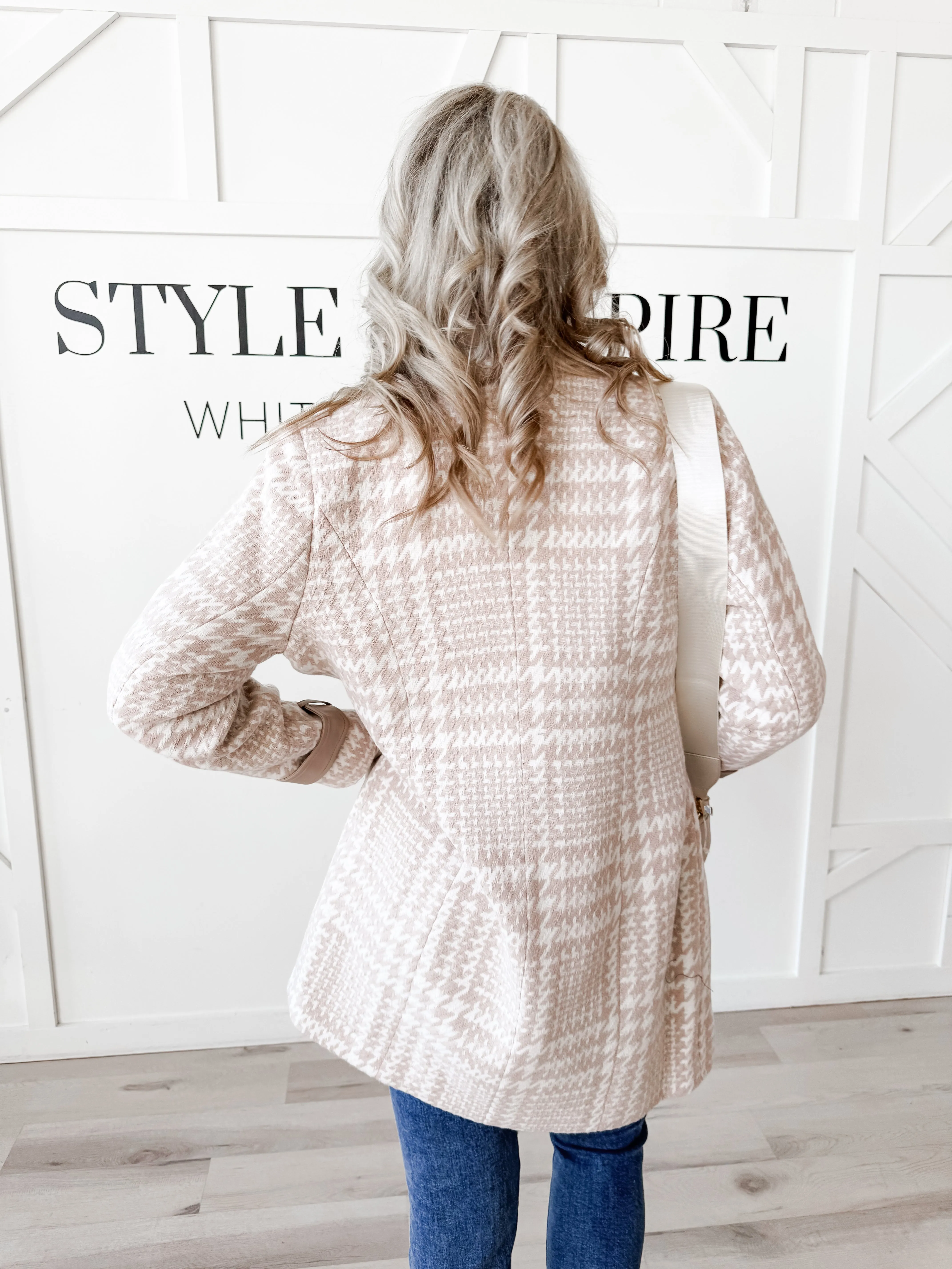 Raelynn Houndstooth Vegan Wool Coat *Final Sale*