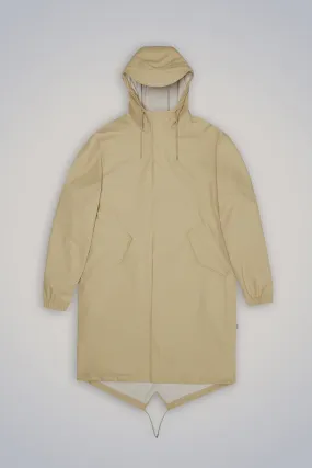 Rains Long Fishtail Parka Jacket - Sand