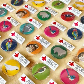 Red Parka Bottle Opener Fridge Magnets - Australian Animals
