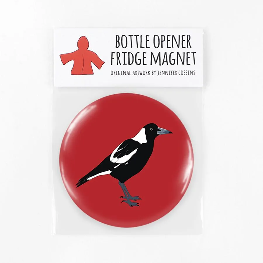 Red Parka Bottle Opener Fridge Magnets - Australian Animals