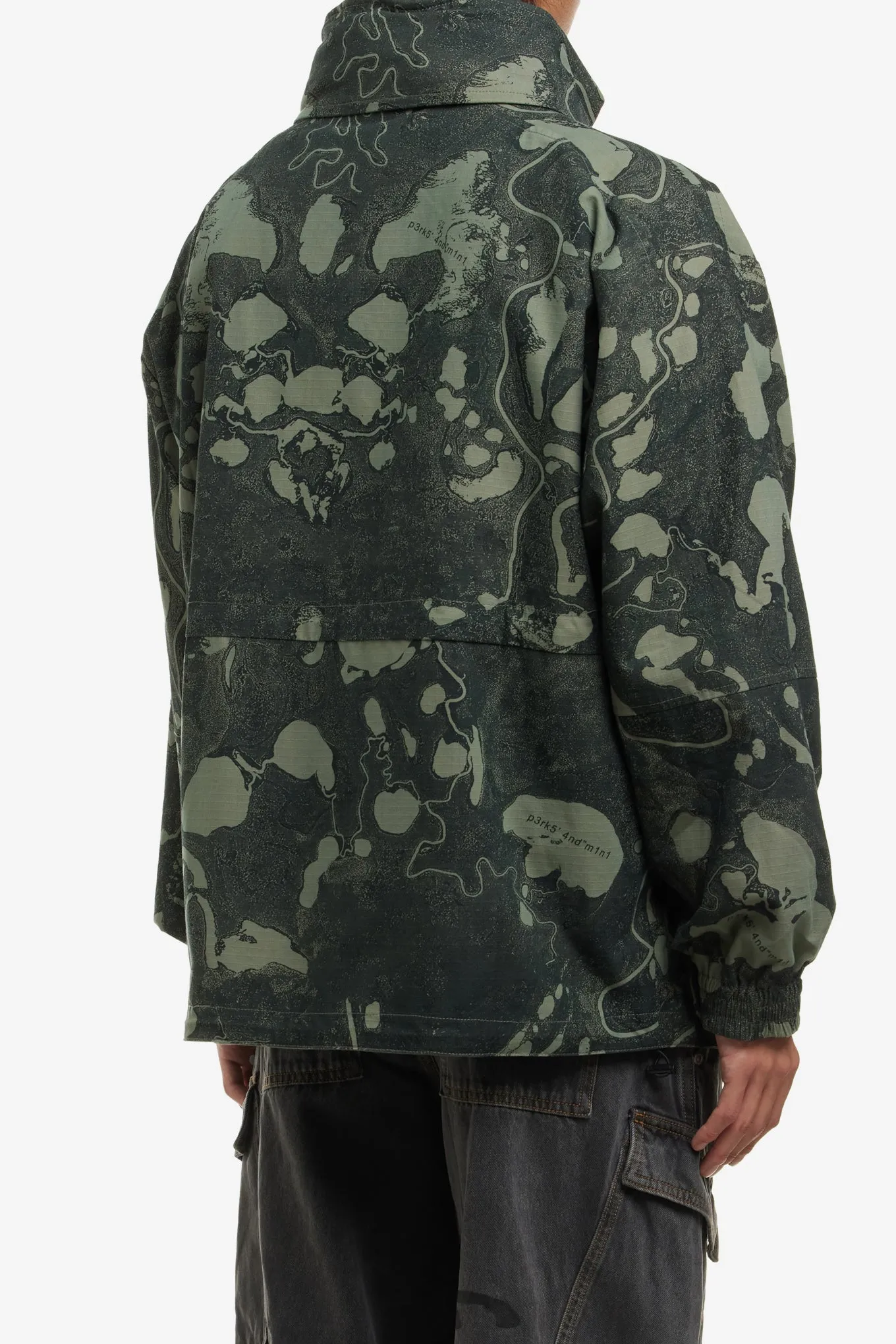 REVERSIBLE GEO MAPPING PARKA JACKET