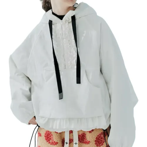 Ruffle Pullover Parka