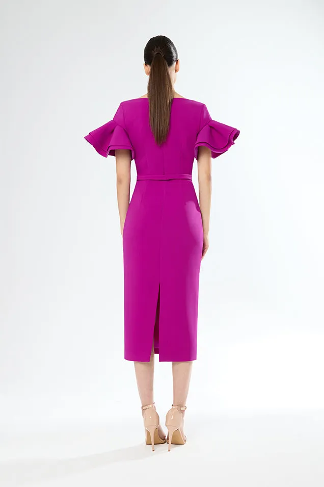 Ruffle Sleeve Dress