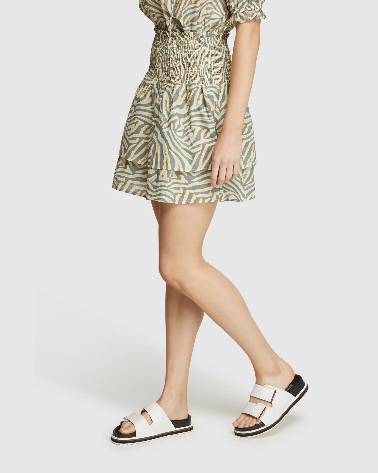 Ryder Grey Animal Print Skirt