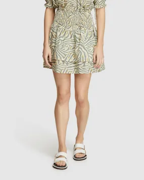 Ryder Grey Animal Print Skirt