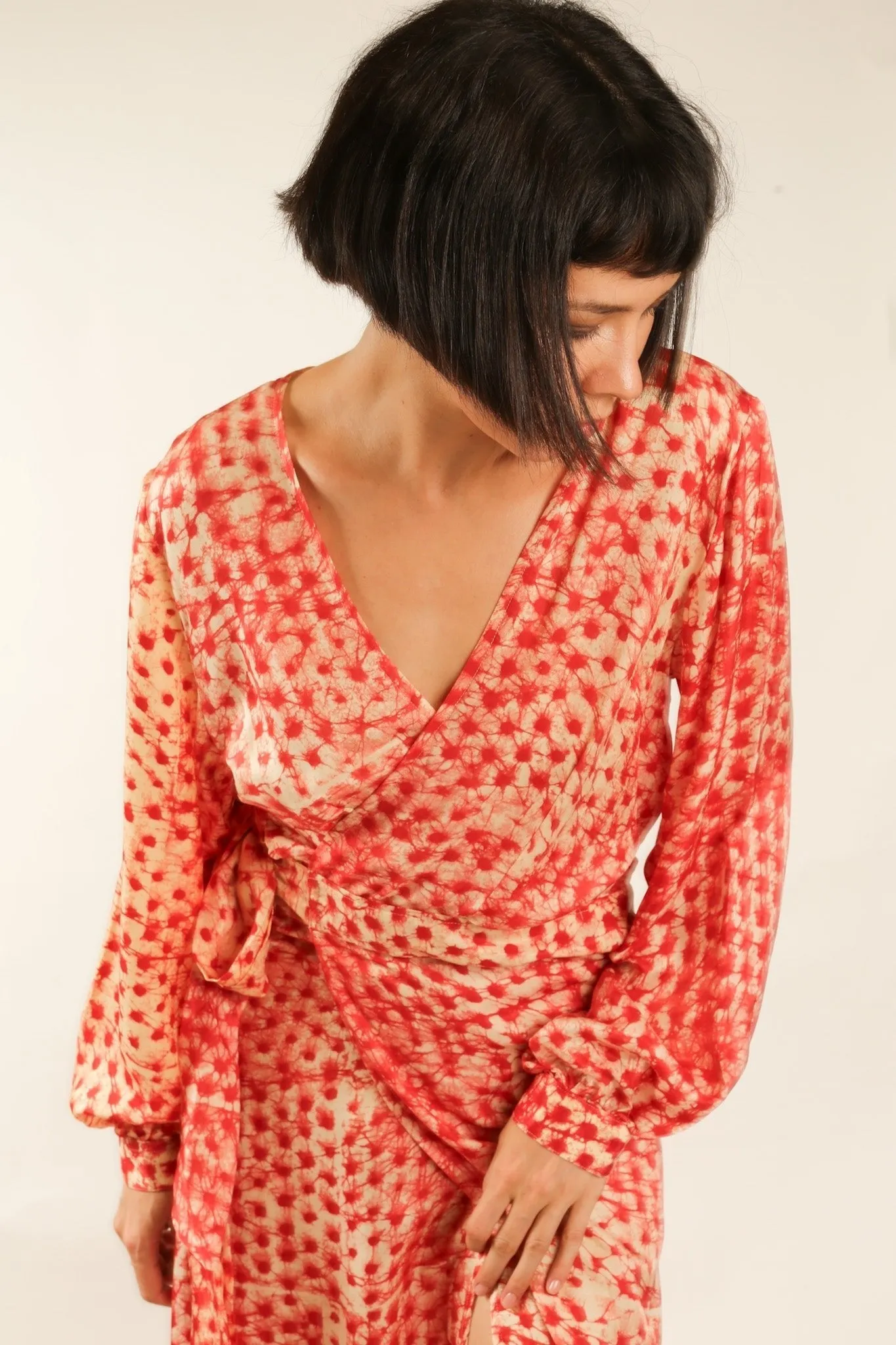 SILK WRAP DRESS CECYLIA