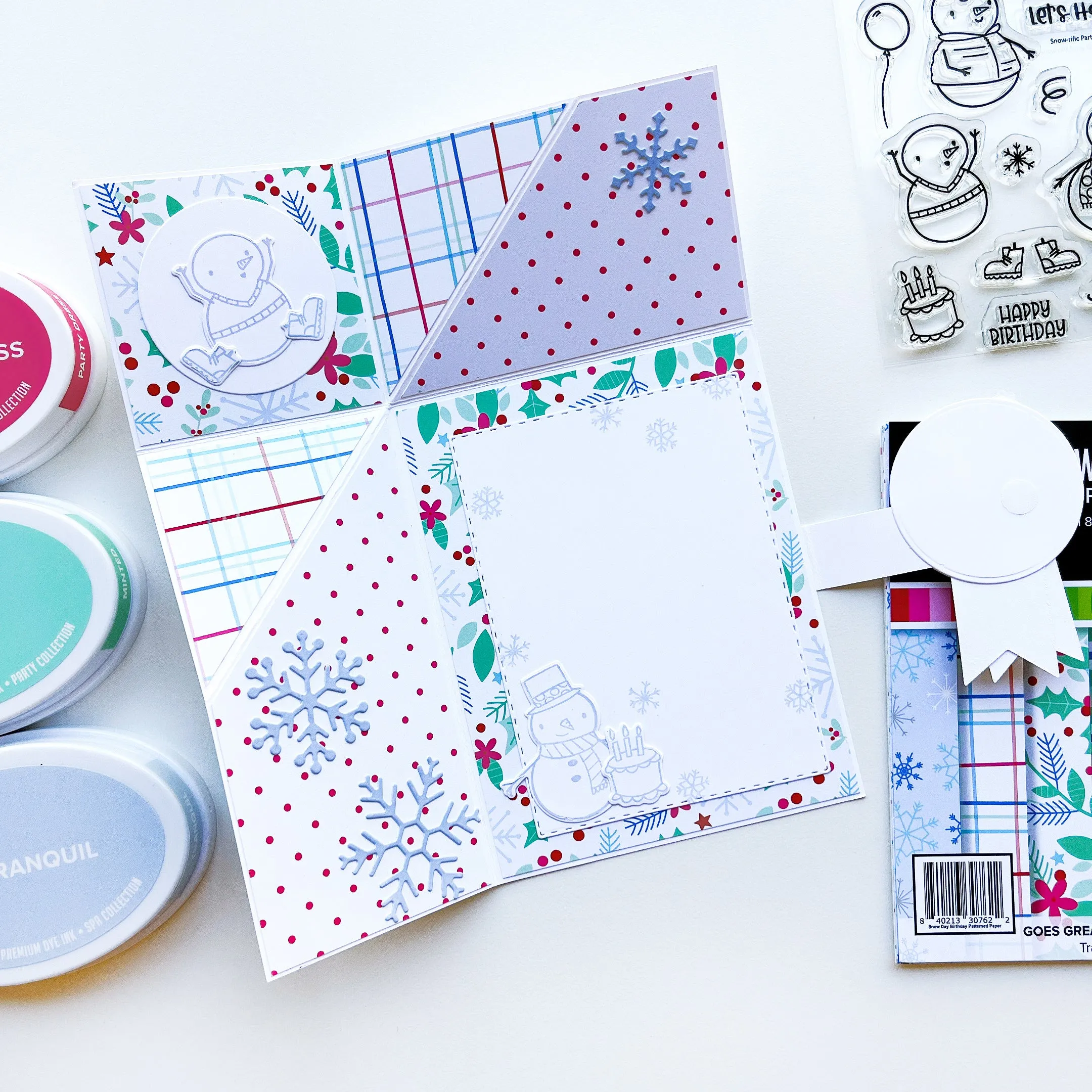 Snow Day Birthday Patterned Paper