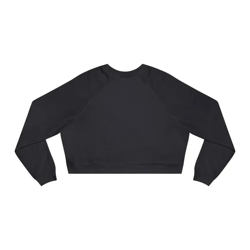 Snowman Canoe Wonderland Cropped Fleece Sweatshirt