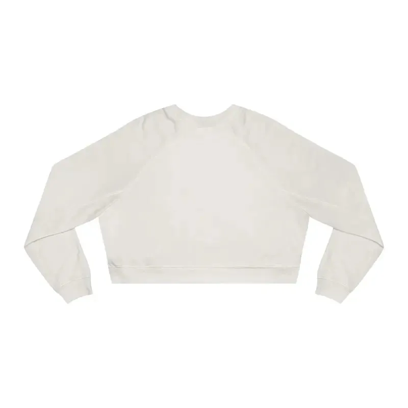 Snowman Canoe Wonderland Cropped Fleece Sweatshirt