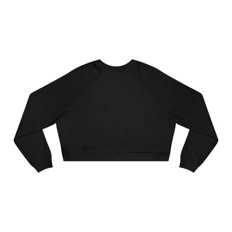 Snowman Canoe Wonderland Cropped Fleece Sweatshirt