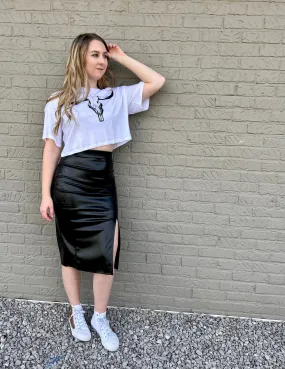The Black Ice Midi Skirt S-L