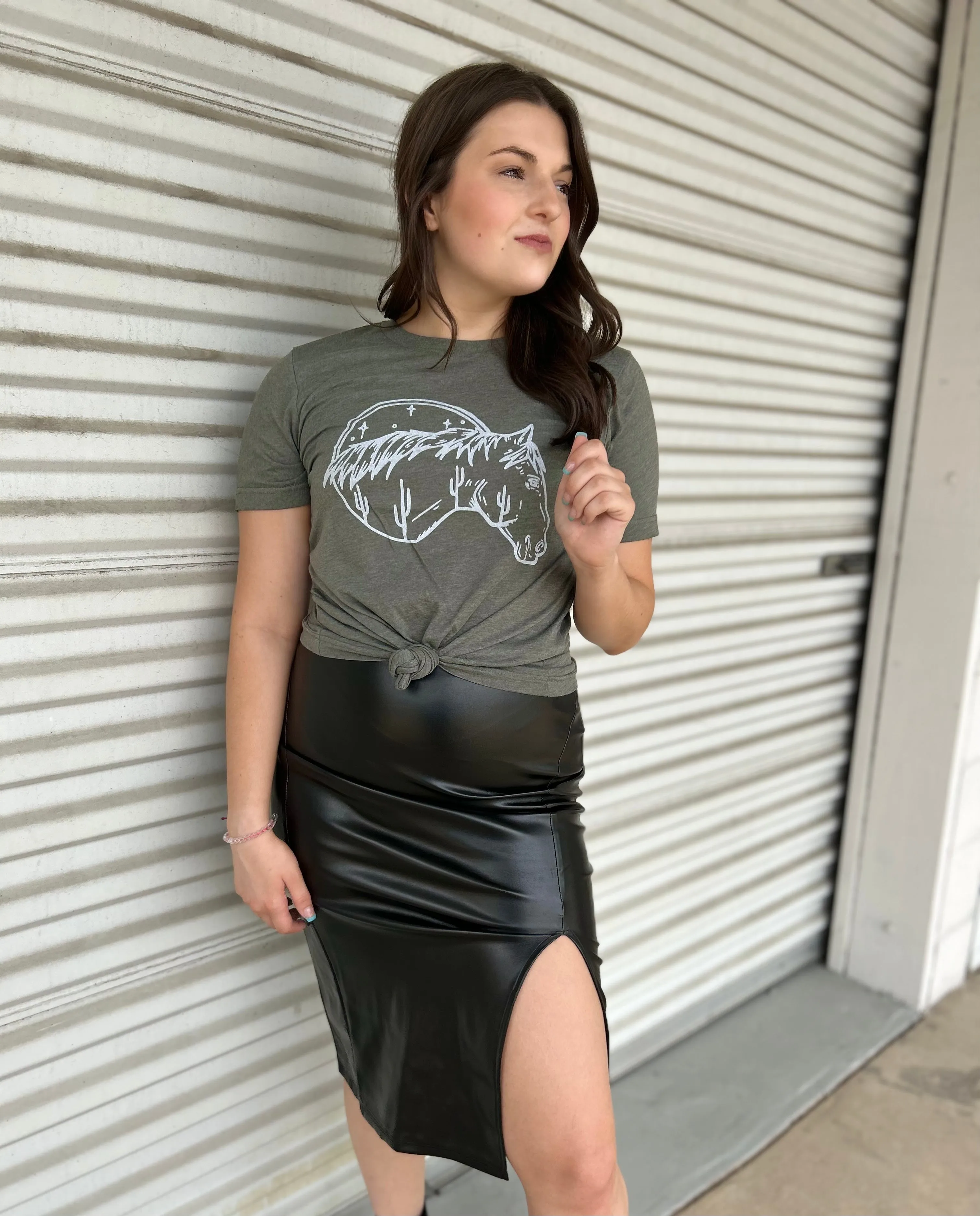 The Black Ice Midi Skirt S-L