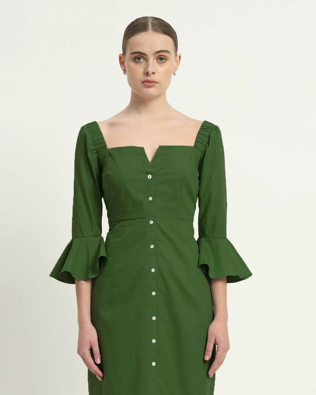 The Rosendale Emerald Cotton Dress