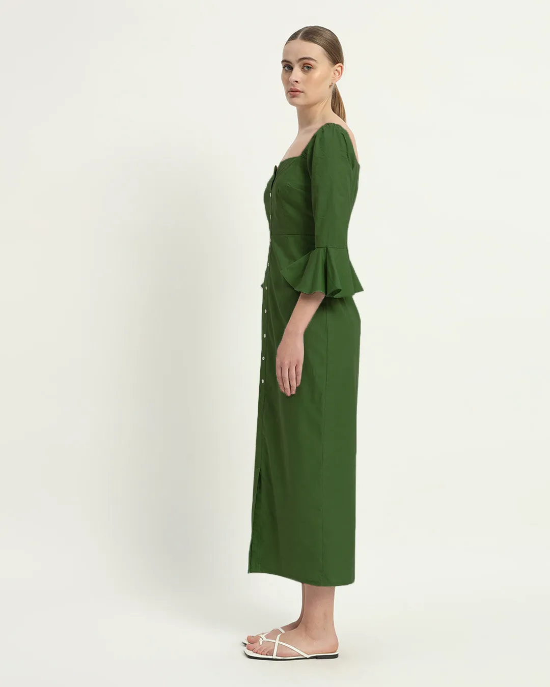 The Rosendale Emerald Cotton Dress