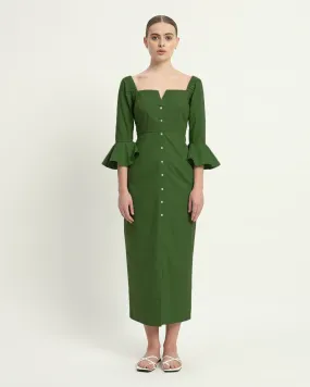 The Rosendale Emerald Cotton Dress