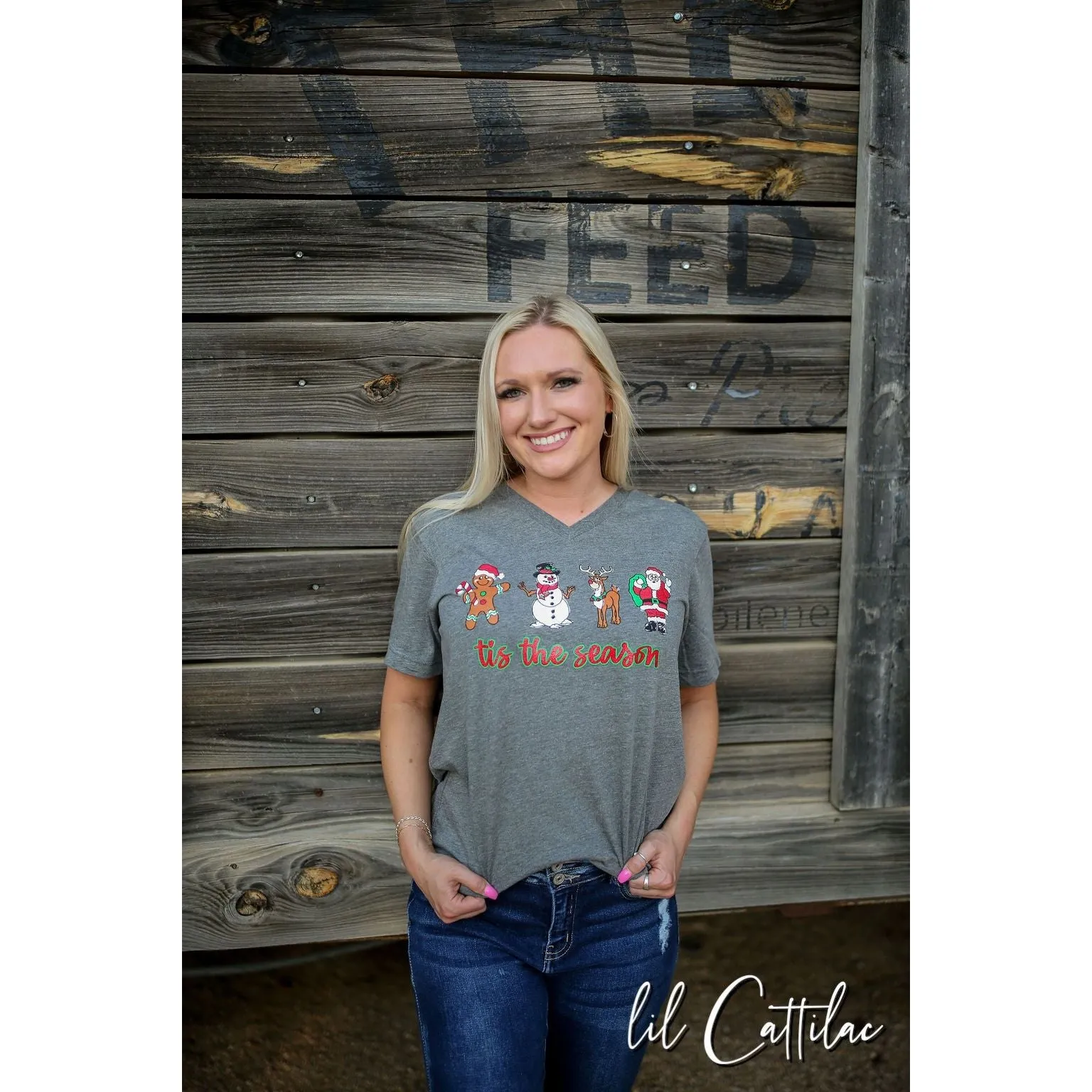 Tis the Season V-Neck - Christmas Tee