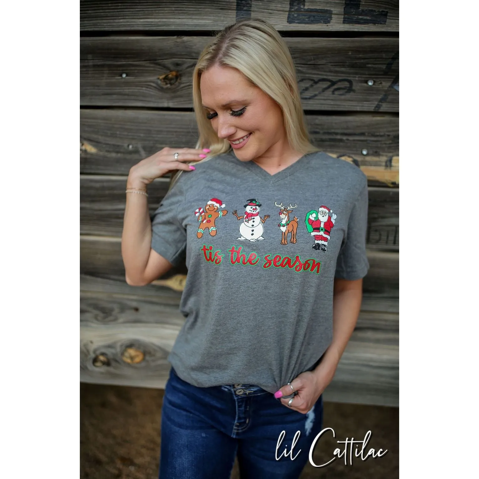 Tis the Season V-Neck - Christmas Tee