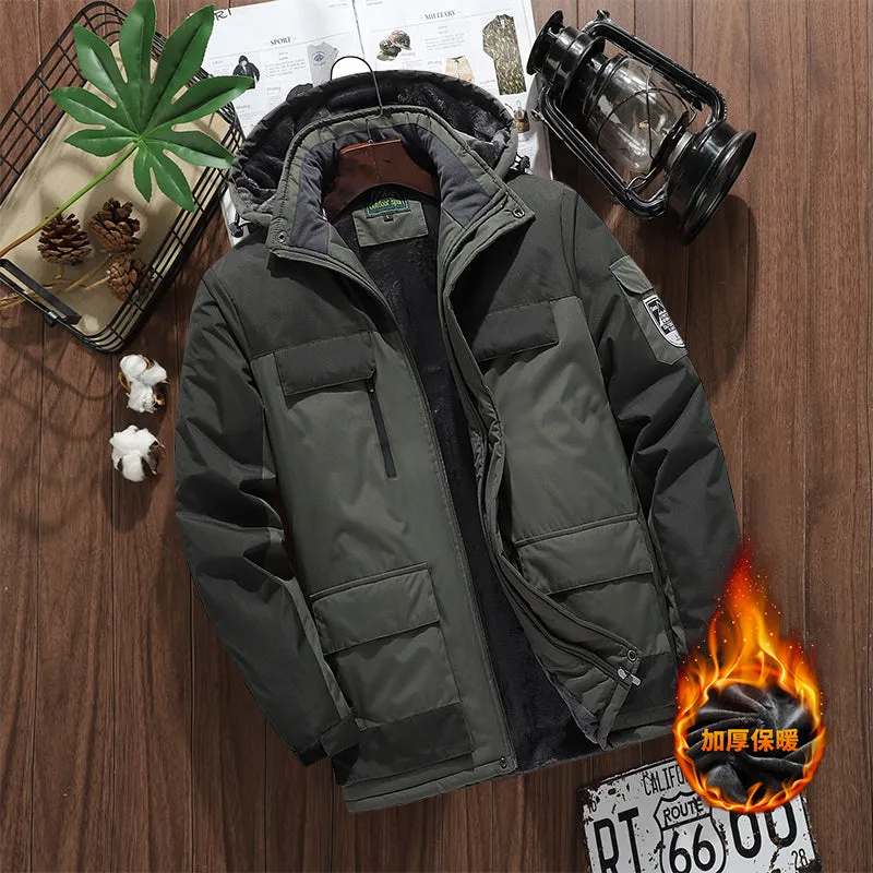 Tommy dik gevoerde waterdichte winddichte met fleece parka winterjas