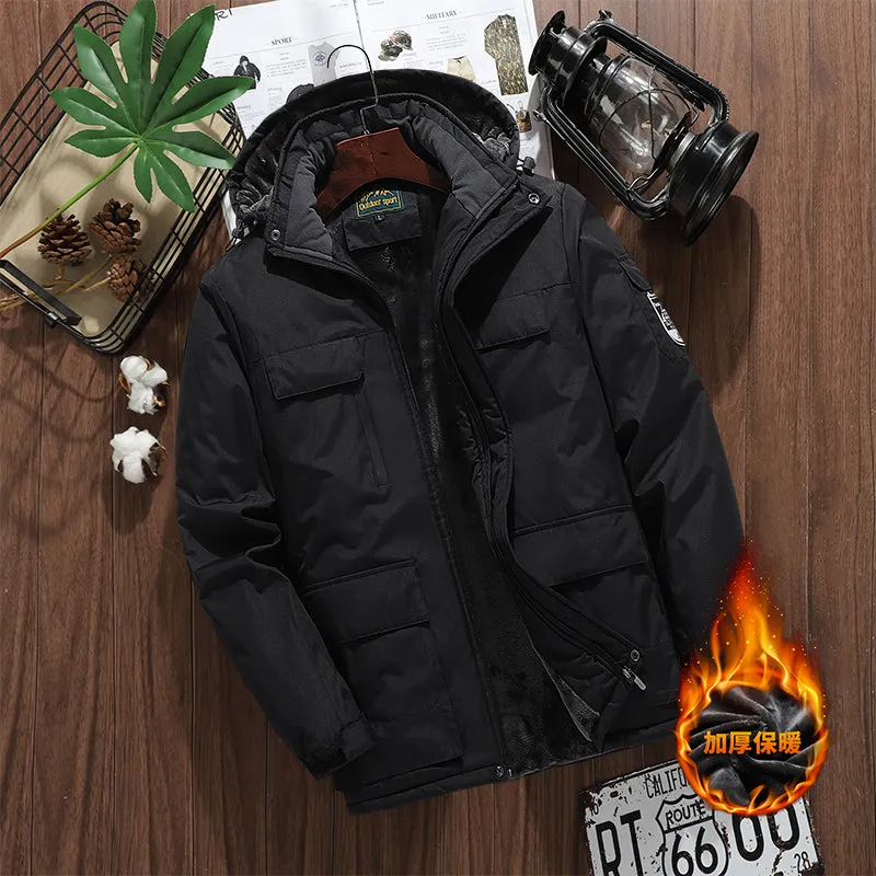 Tommy dik gevoerde waterdichte winddichte met fleece parka winterjas