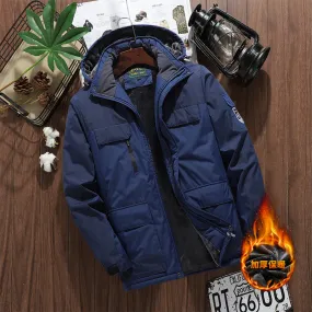 Tommy dik gevoerde waterdichte winddichte met fleece parka winterjas