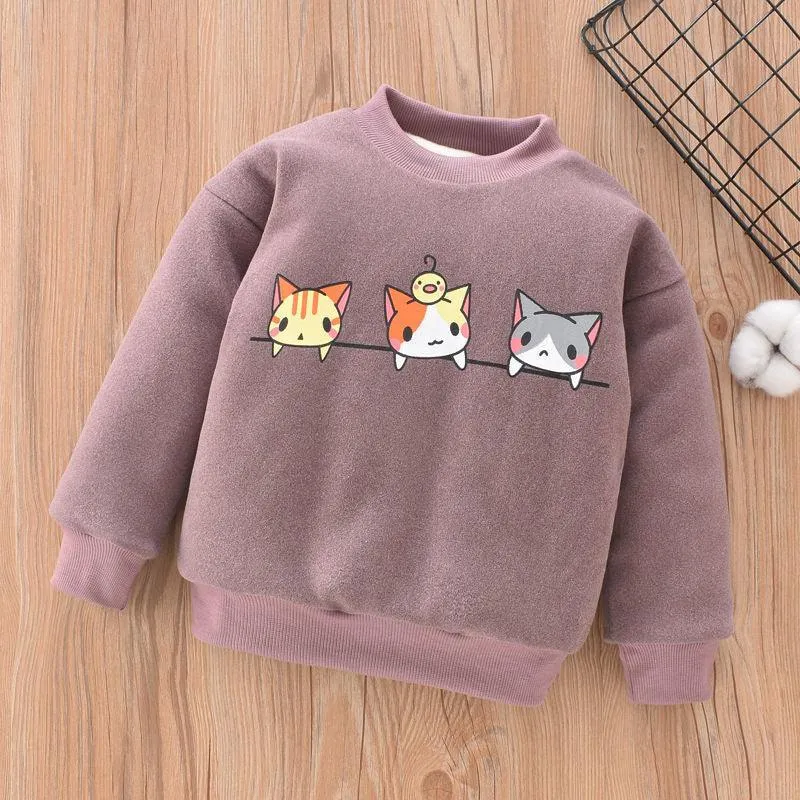 Warm Boys And Girls' Plush And Thickened Sweater