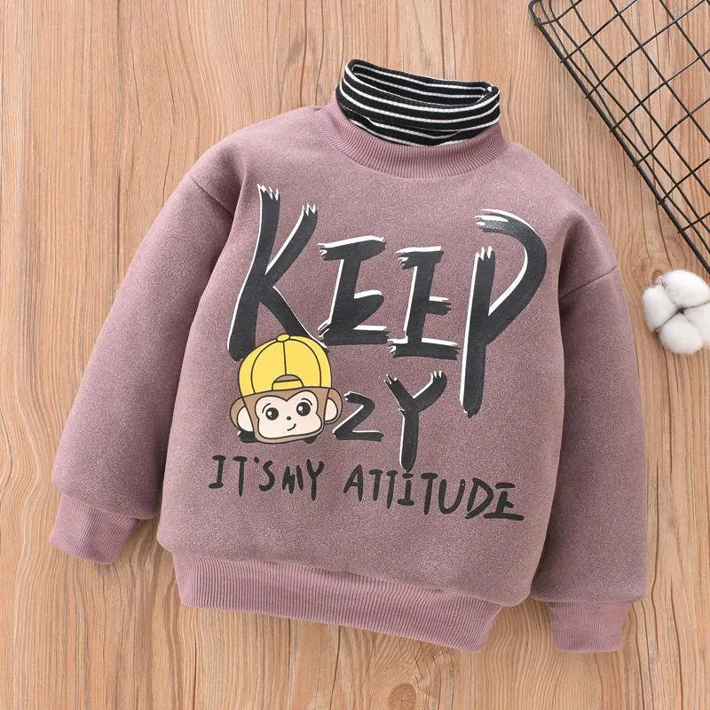 Warm Boys And Girls' Plush And Thickened Sweater