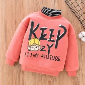 Warm Boys And Girls' Plush And Thickened Sweater