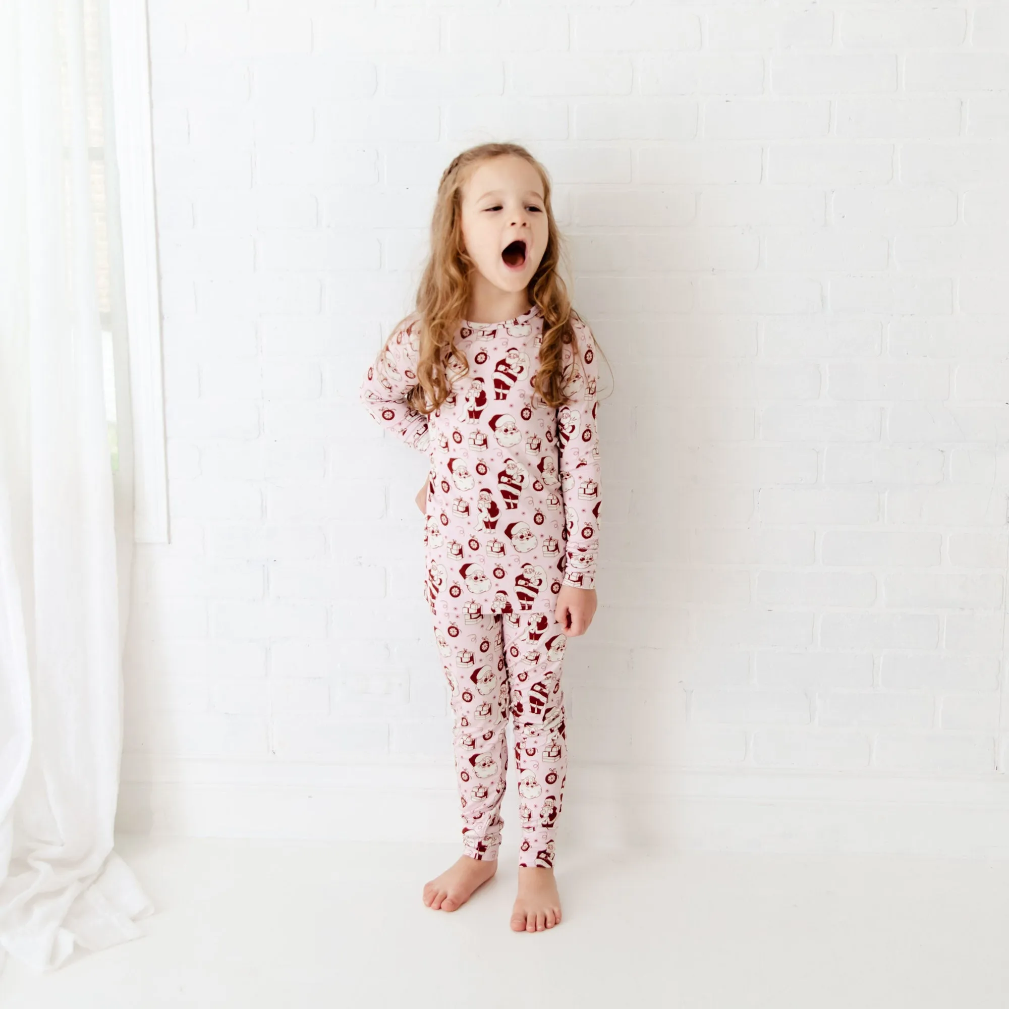 We Believe Two Piece Pajamas Set - Frosty Pink
