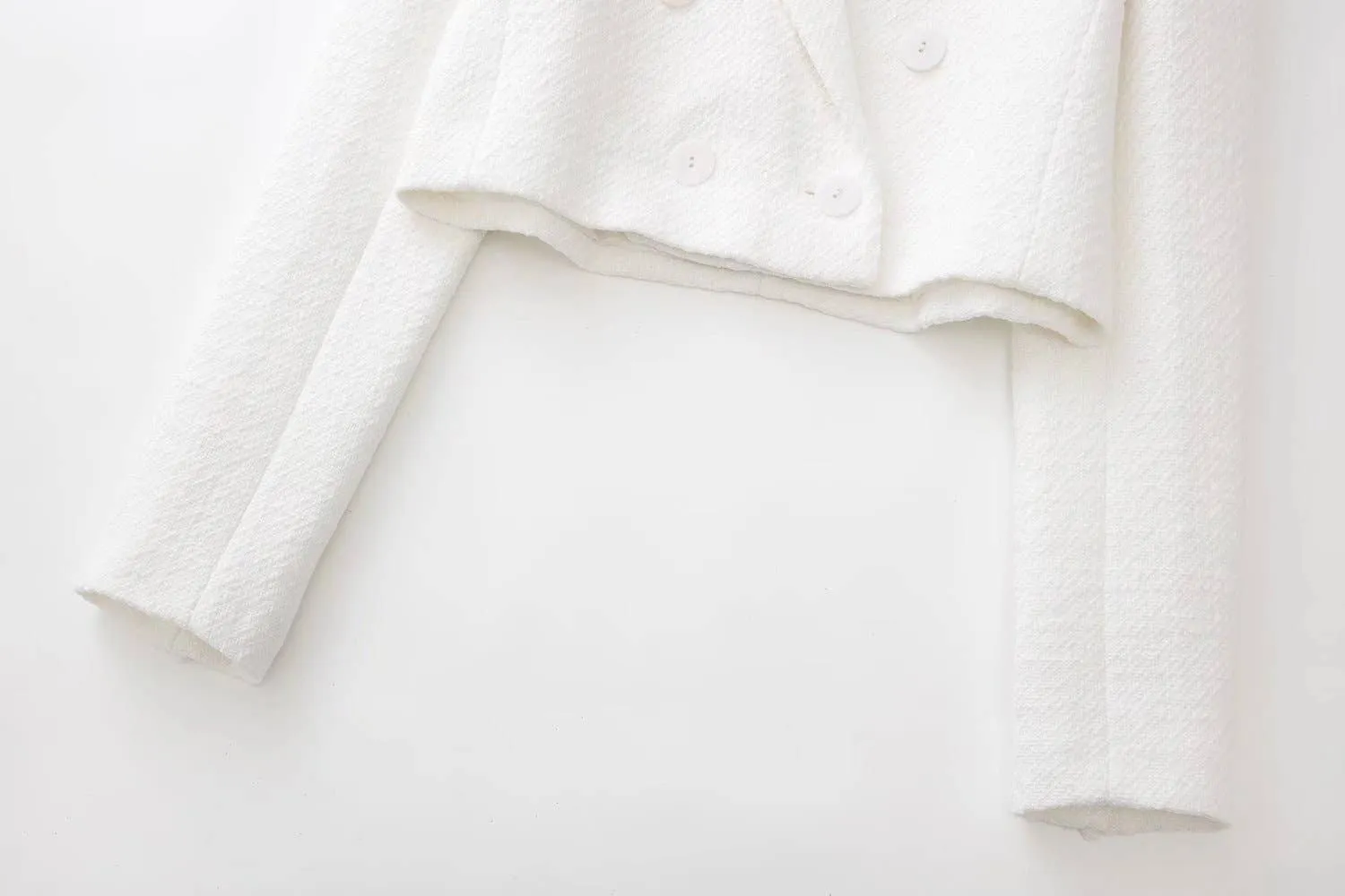 White Crop Short Jacket