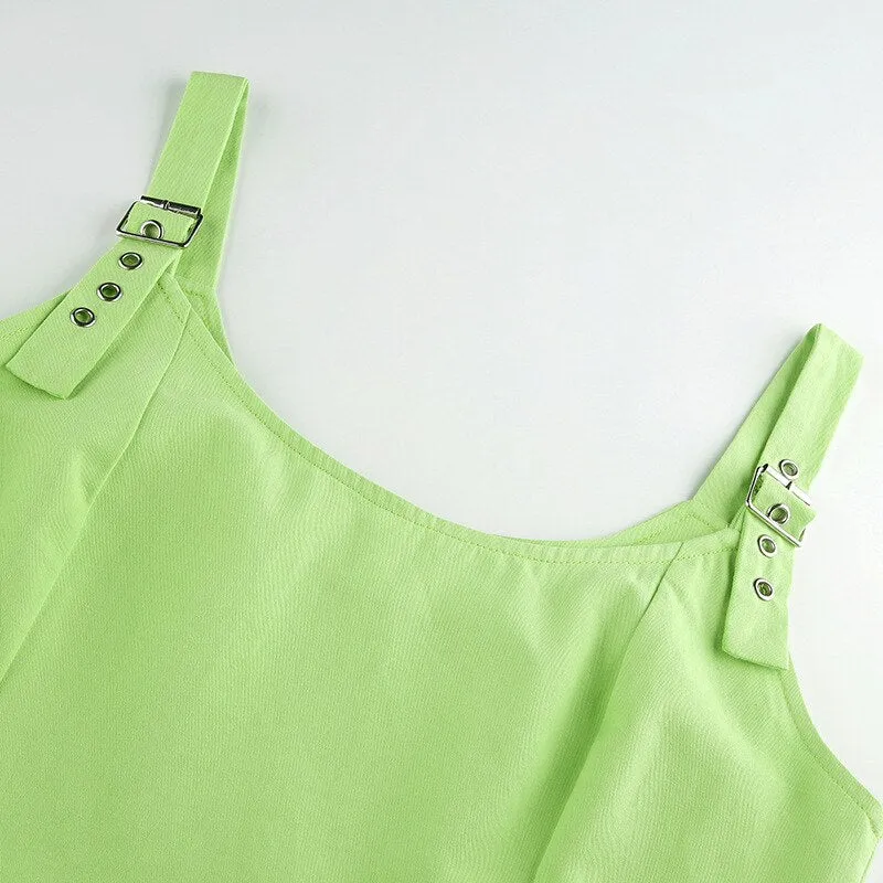 Women's Sleeveless Solid Slim Mini Dress
