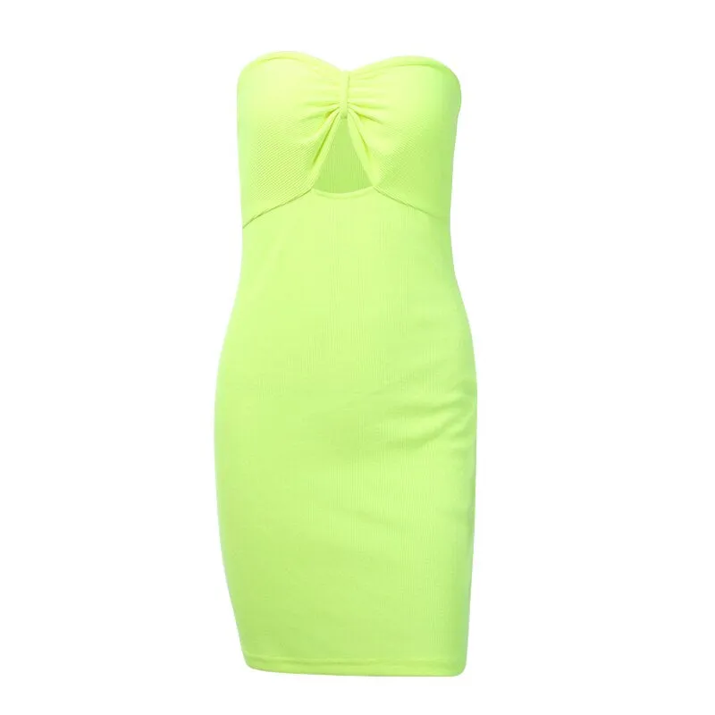 Women's Summer Strapless Bodycon Mini Dress