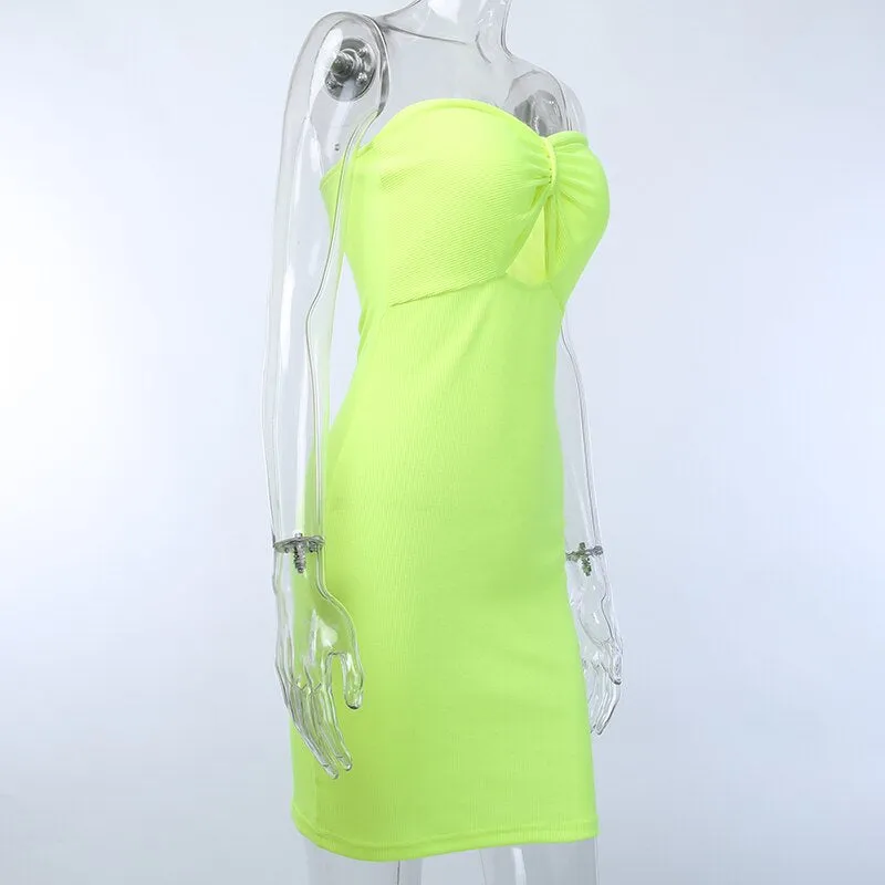 Women's Summer Strapless Bodycon Mini Dress