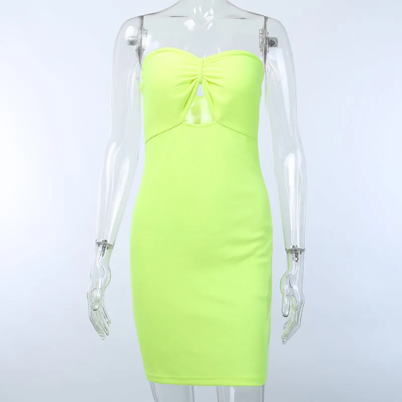 Women's Summer Strapless Bodycon Mini Dress