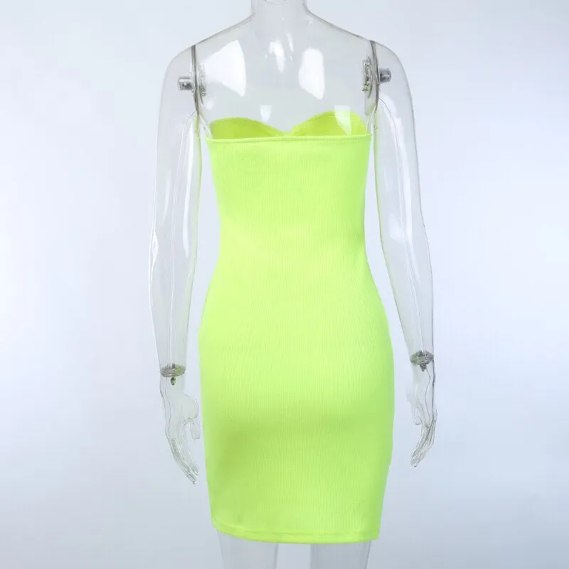 Women's Summer Strapless Bodycon Mini Dress