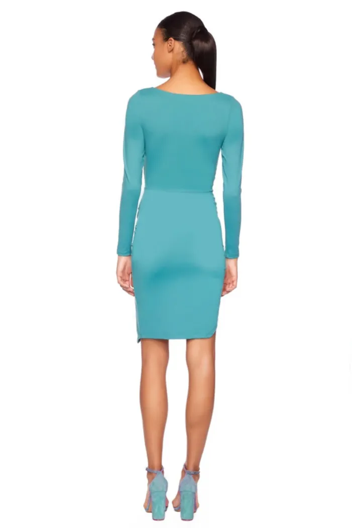 Wrap Bottom Square Neck Dress